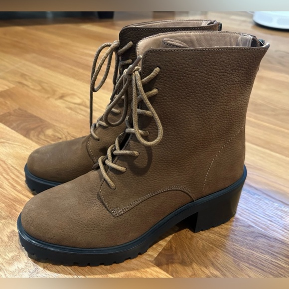 Madewell The Bradley Lace-Up Lugsole Boot Color Burled Wood Size 8 - Picture 5 of 16